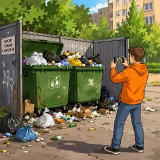 Мусор у контейнеров на Партизанской улице вызывает недовольство жителей
