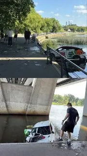 Каршеринг в Москве: автомобиль упал в реку после аварии