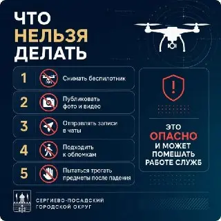 Сергиево-Посадский округ: угроза от БПЛА и рекомендации для жителей