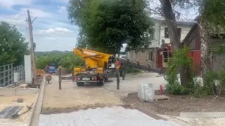 В Зарайске завершается благоустройство пешеходной зоны на улице Пожарского