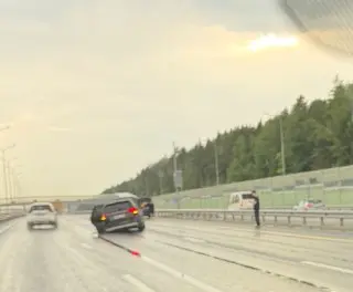 Авария на платном Минском шоссе: Kia Mohave без пострадавших
