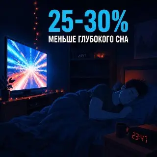 Сон под телевизор: как он влияет на тревожность и память