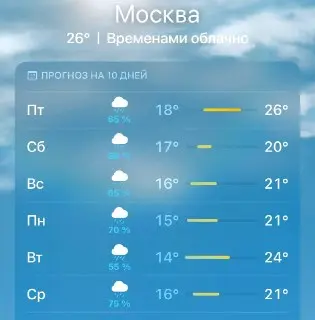 Сильные дожди ожидаются в Москве с 4 по 6 июля