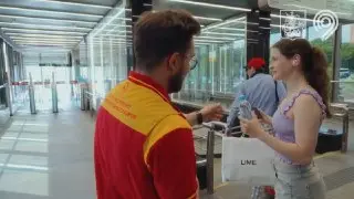 Питьевая вода в экспресс-автобусах у метро Ховрино в жару