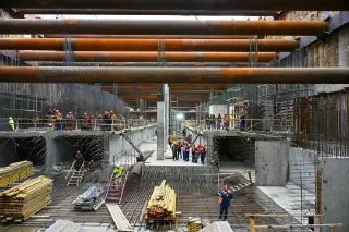 Завершение тоннеля Рублёво-Архангельской линии метро в Москве