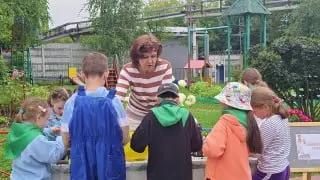 Дети Лагеря Посадили Дерево на Экологическом Интерактиве