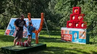 Бесплатная игровая зона открылась на Ангарских прудах для всей семьи