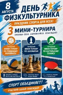 День физкультурника: Турниры и активный отдых в парке