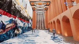 Новая станция метро ‘Южный порт’ в индустриальном стиле
